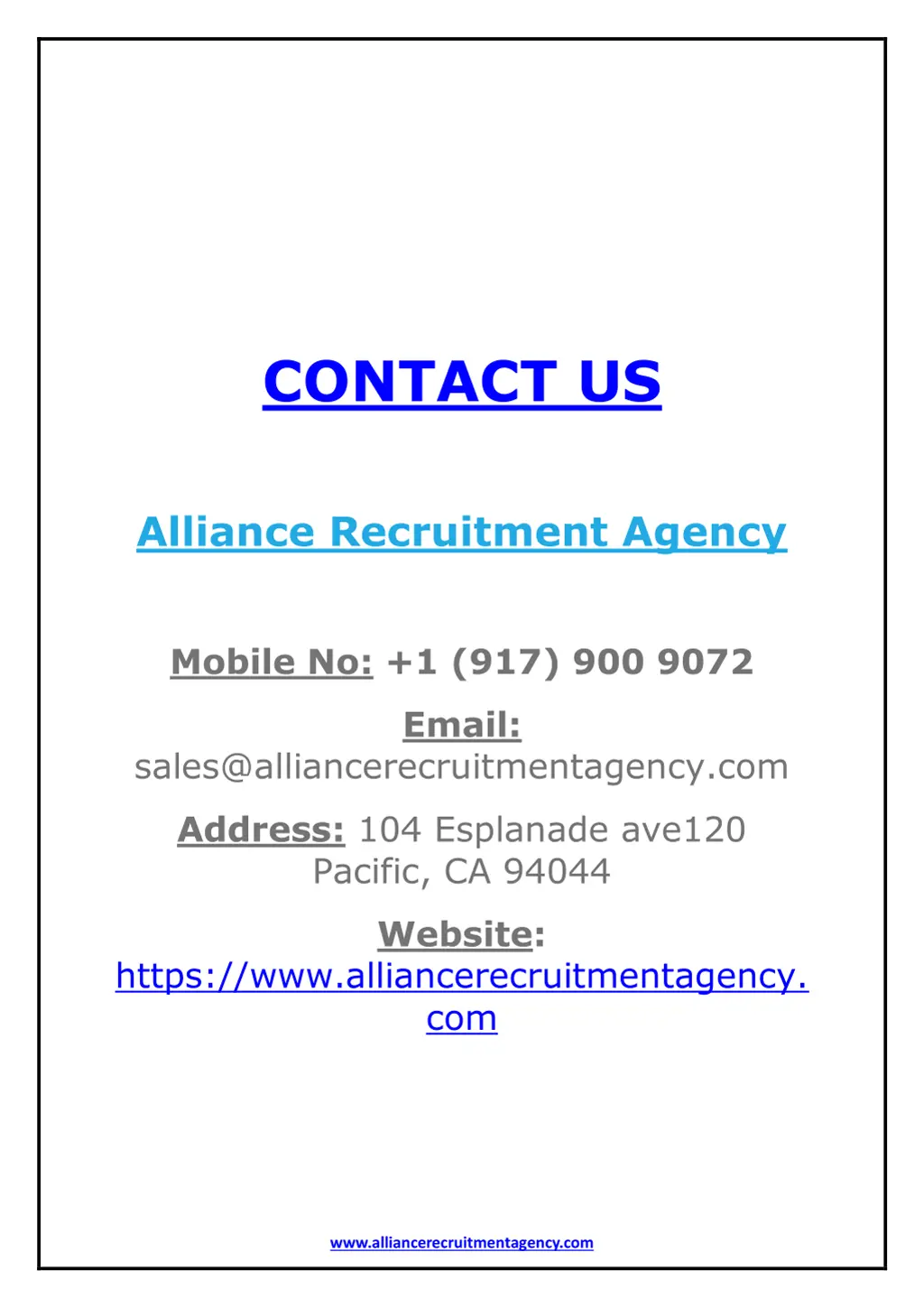 contact us