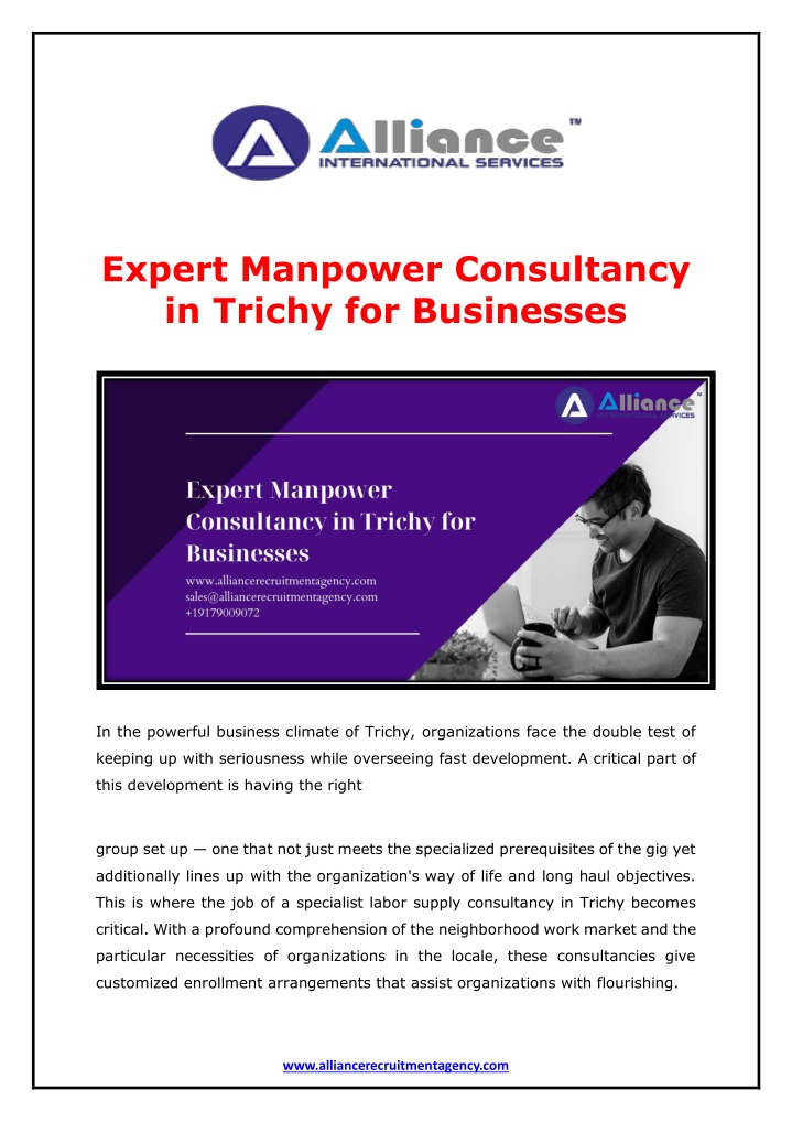 expert manpower consultancy in trichy