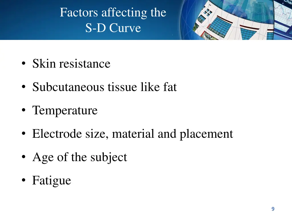 factors affecting the s d curve