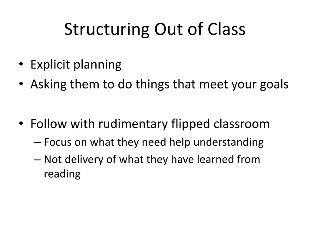 structuring out of class