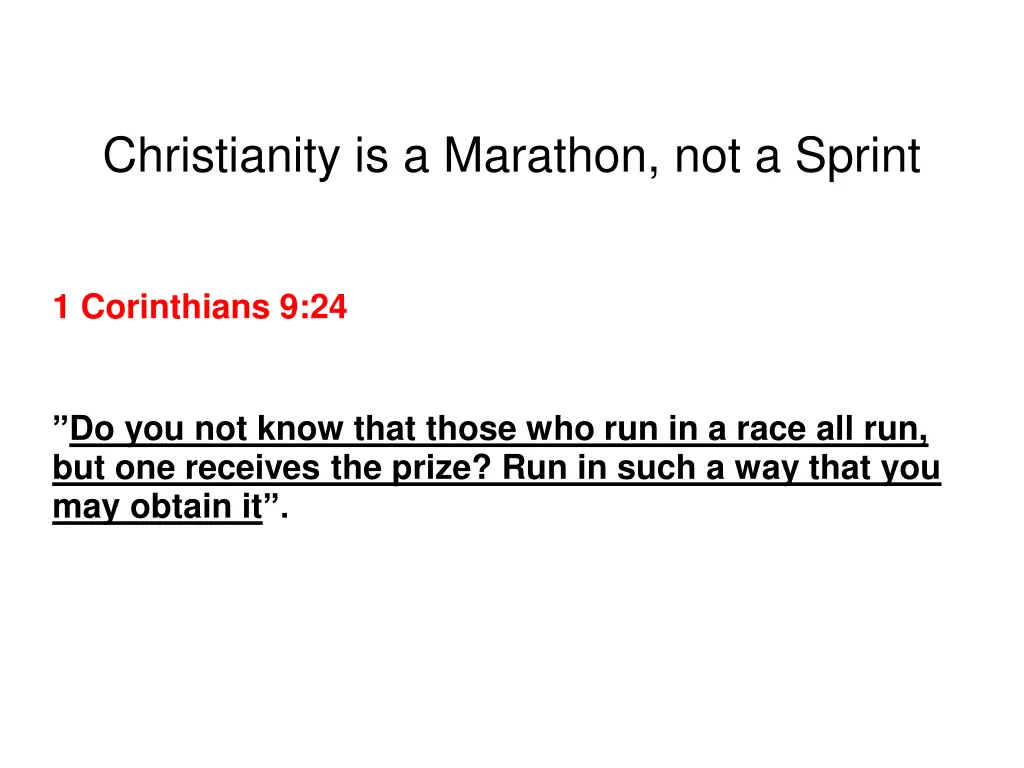 christianity is a marathon not a sprint 1