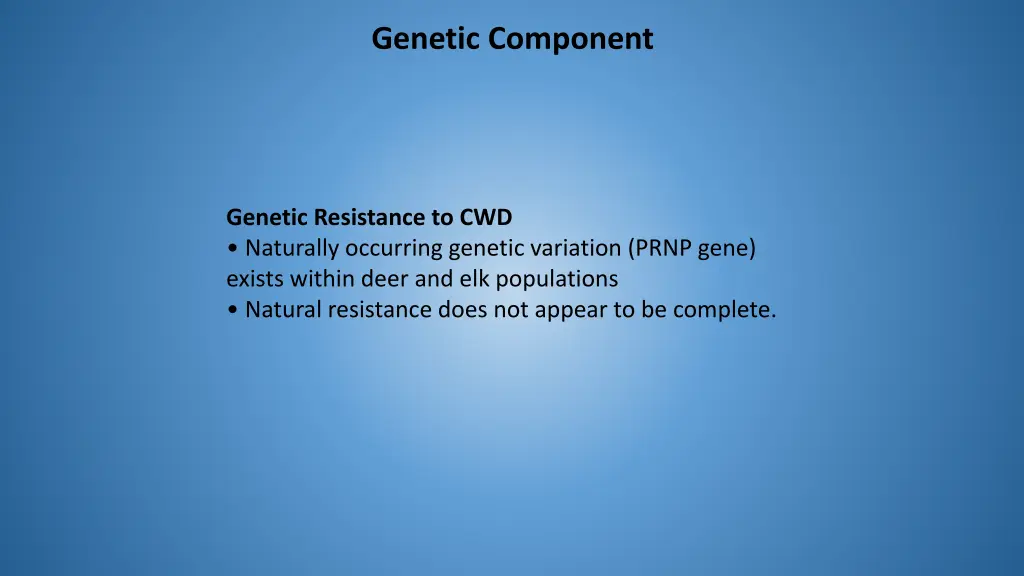 genetic component