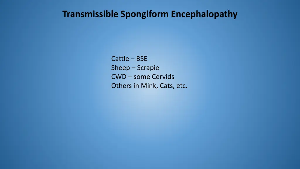 transmissible spongiform encephalopathy