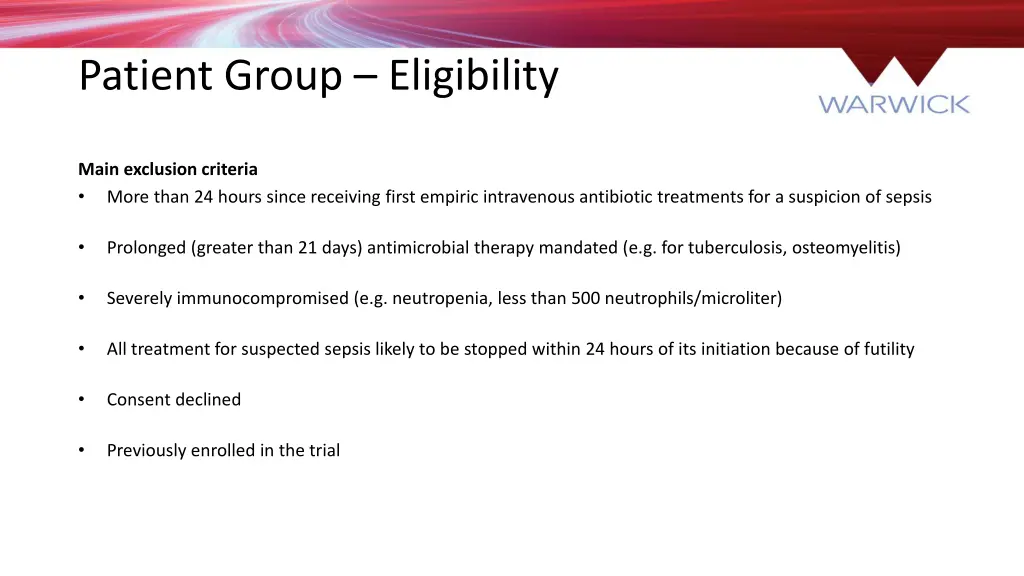 patient group eligibility 1