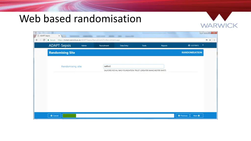 web based randomisation 1