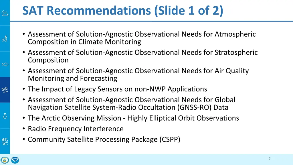 sat recommendations slide 1 of 2