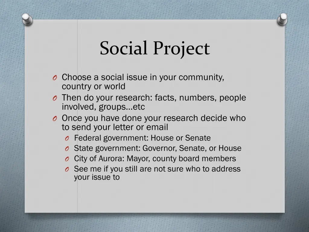 social project