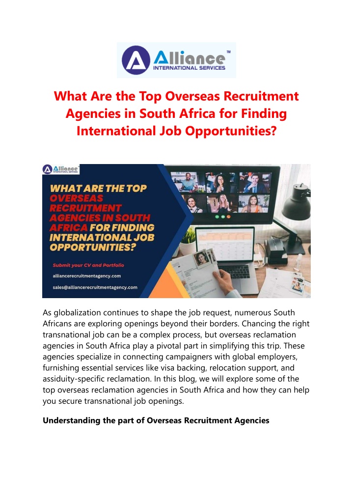 what are the top overseas recruitment agencies