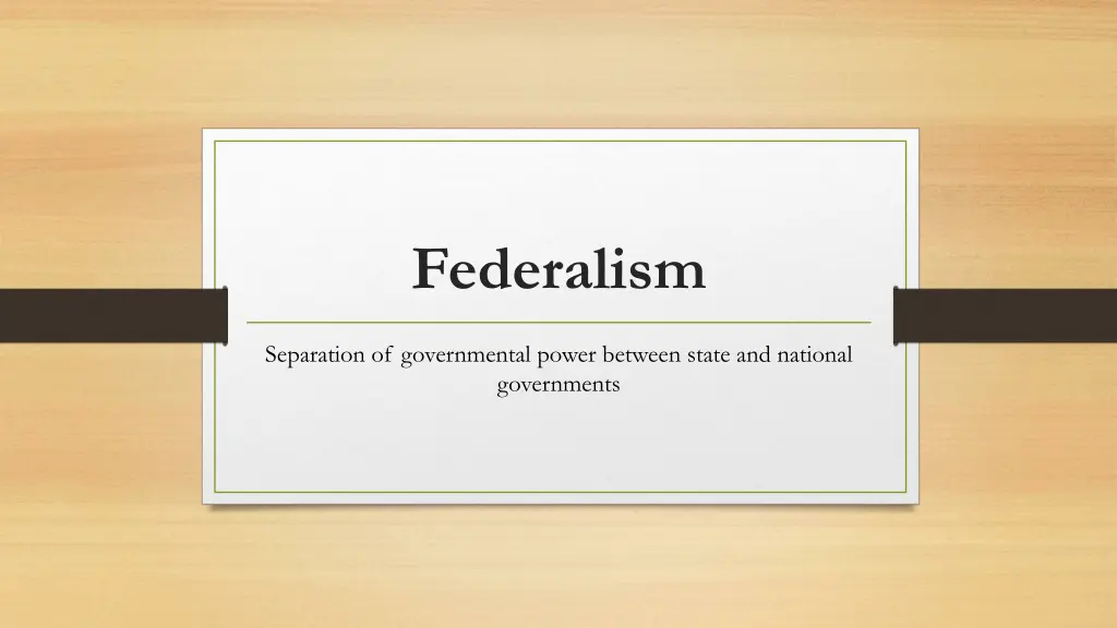 federalism