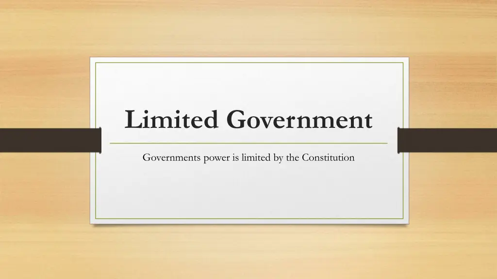 limited government