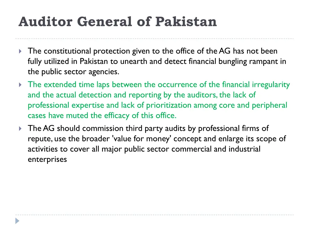 auditor general of pakistan