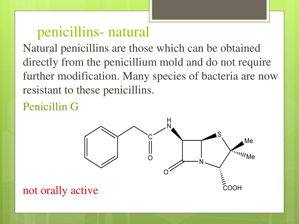 penicillins natural natural penicillins are those