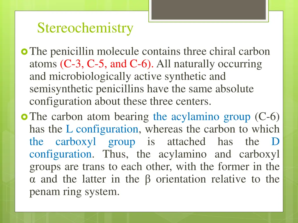 stereochemistry