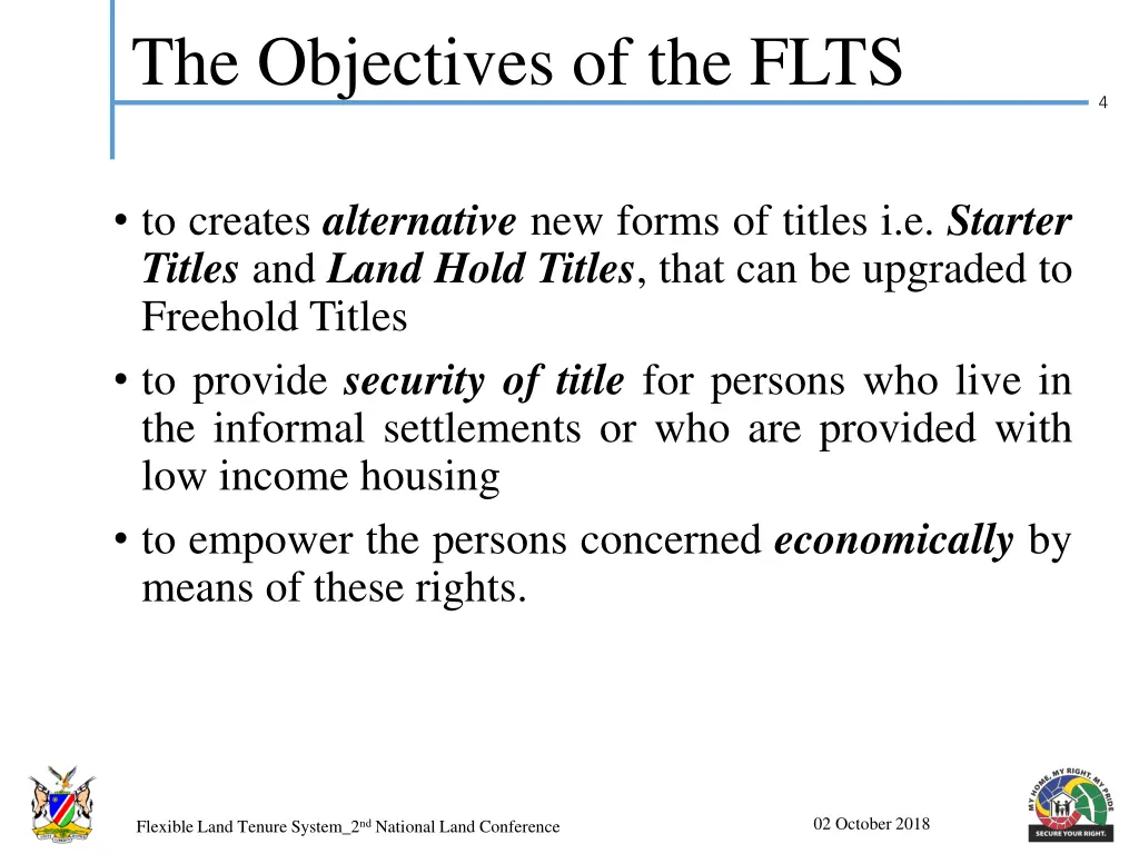 the objectives of the flts