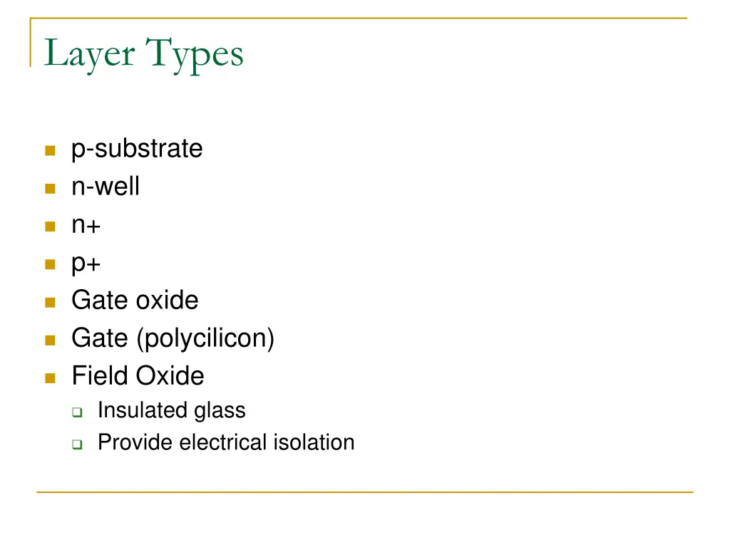 layer types