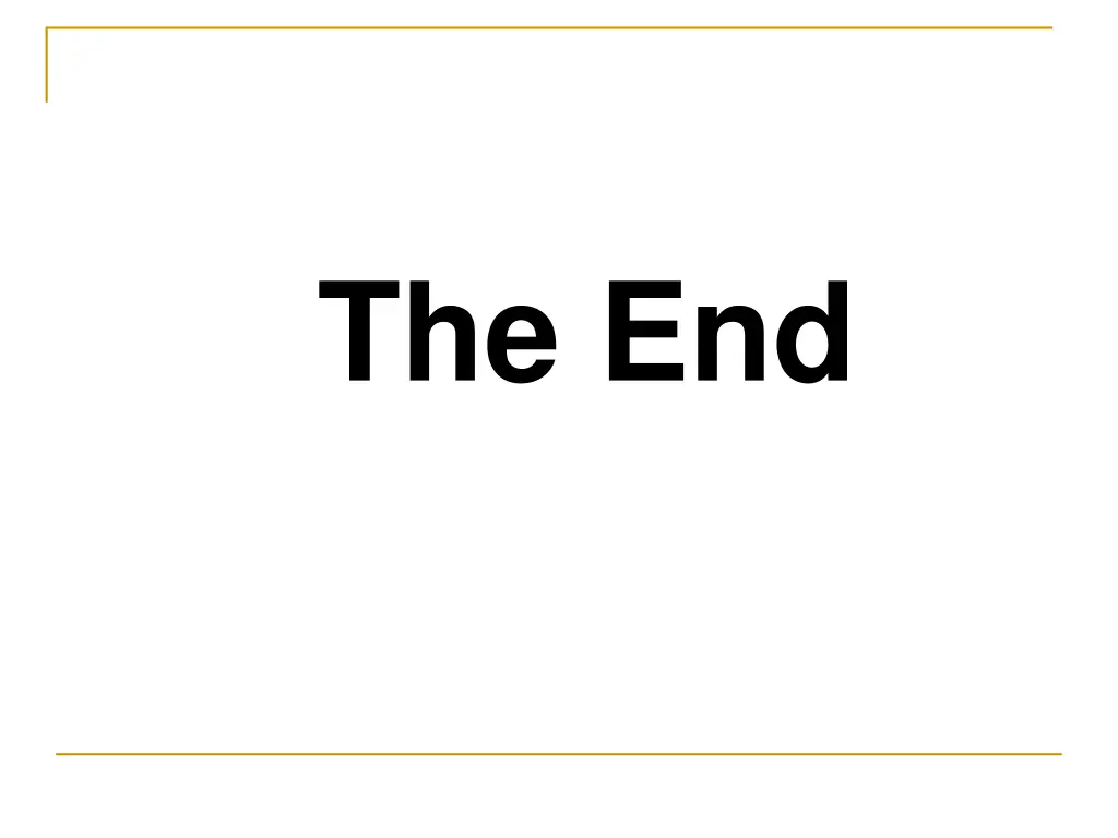 the end