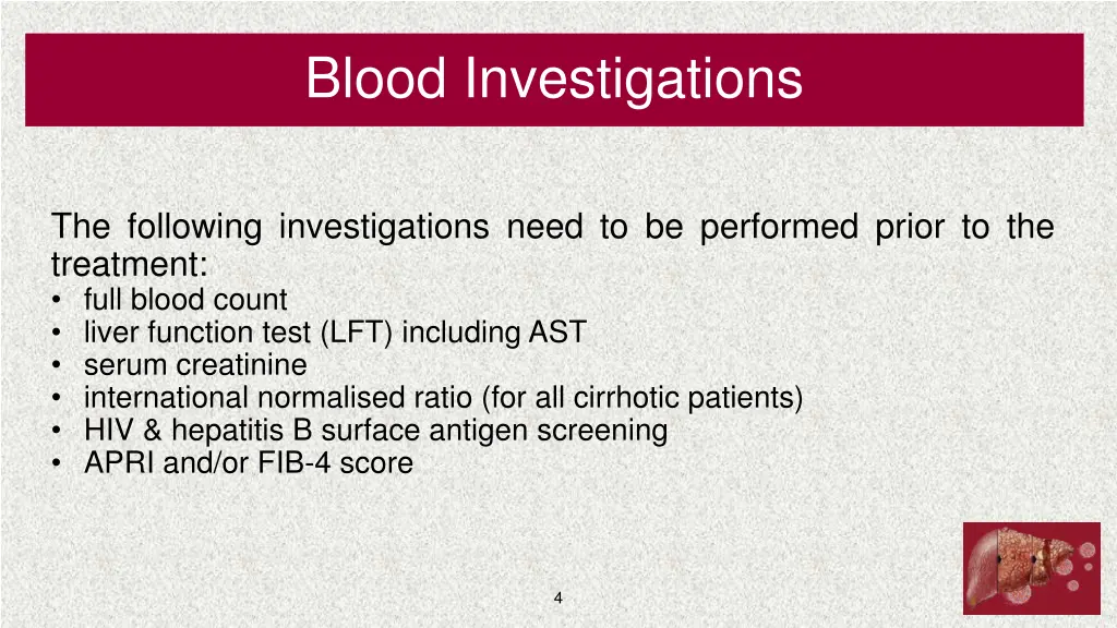 blood investigations