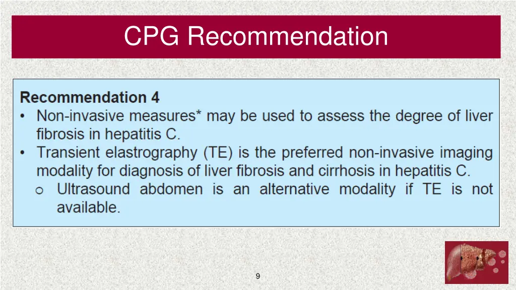 cpg recommendation