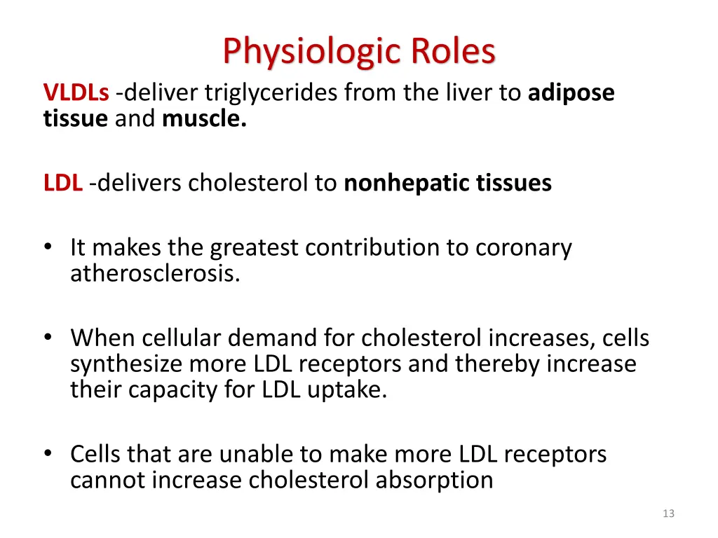 physiologic roles