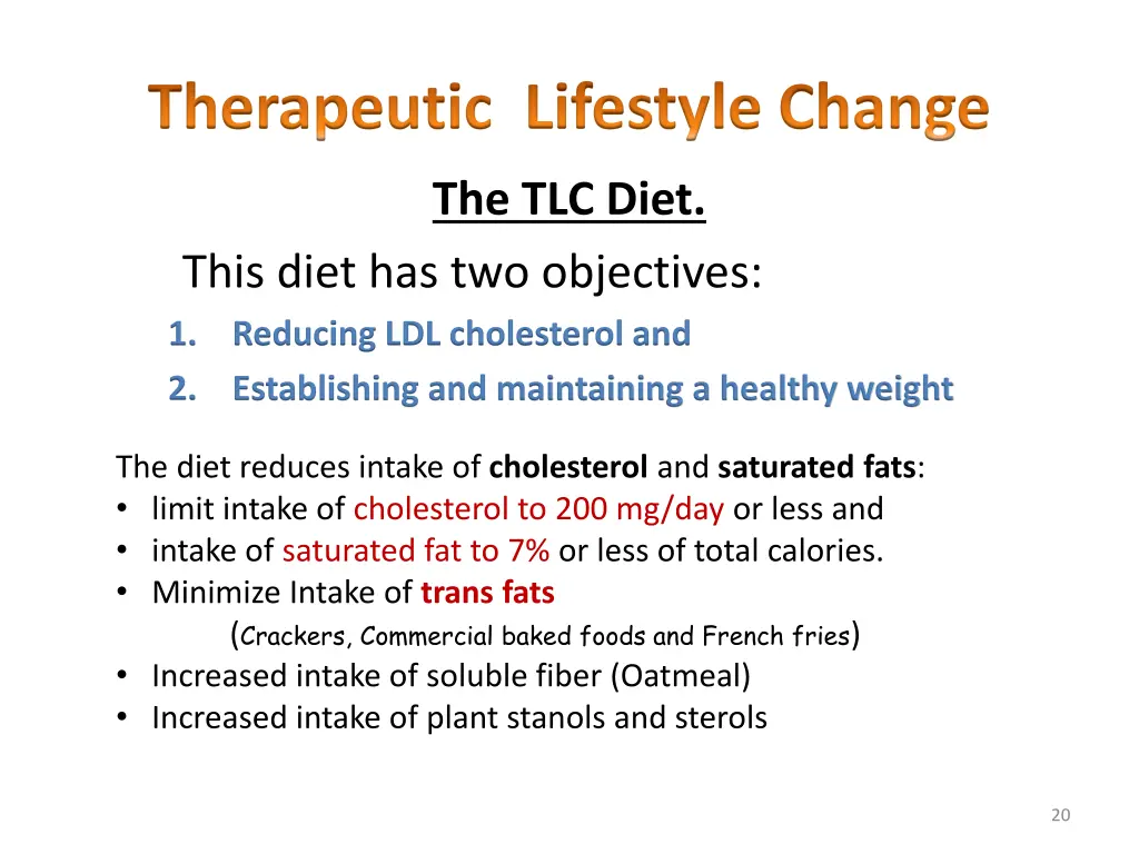 therapeutic lifestyle change