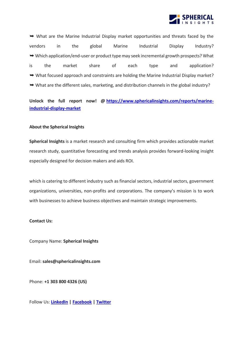 what are the marine industrial display market