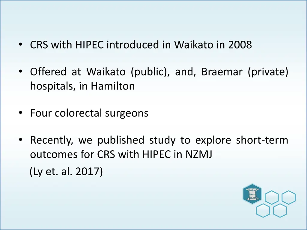 crs with hipec introduced in waikato in 2008