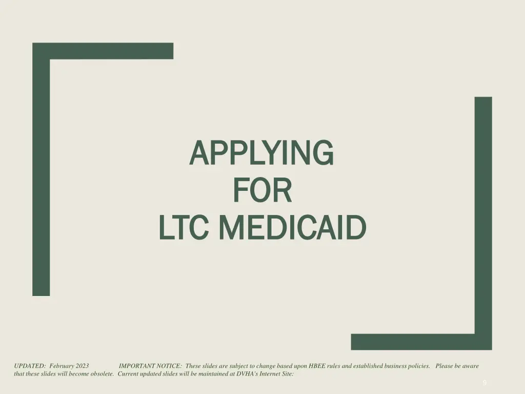 applying applying for for ltc medicaid