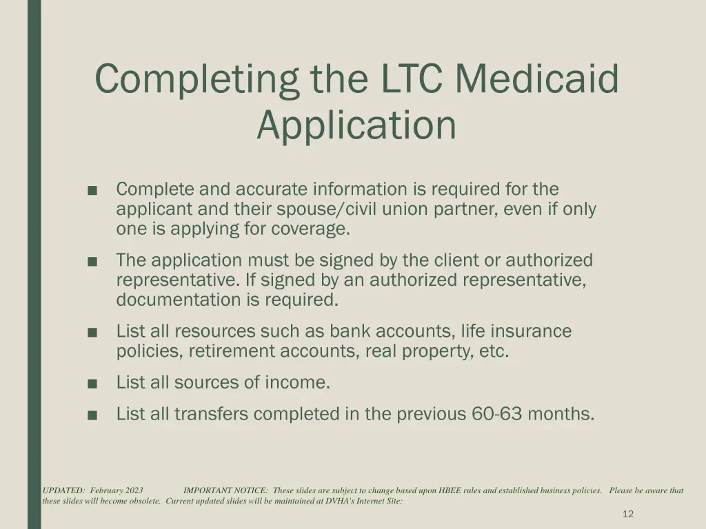 completing the ltc medicaid application