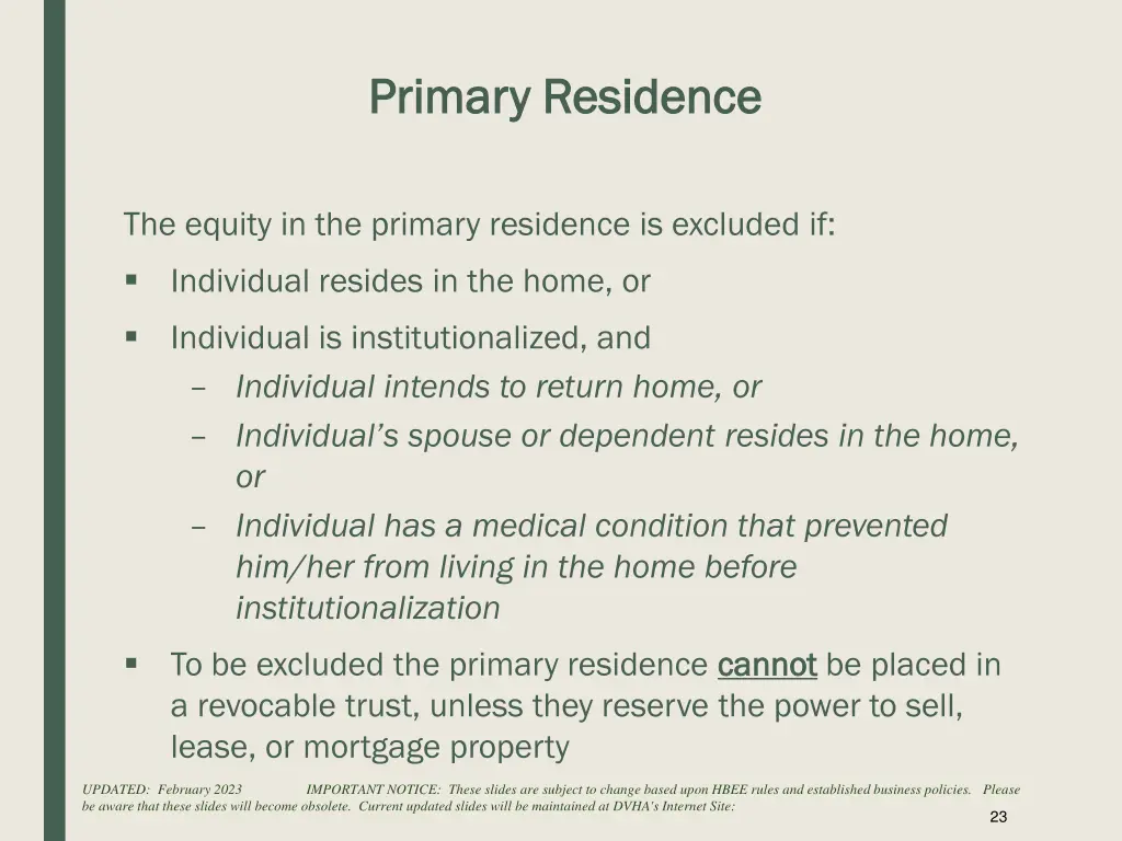 primary residence primary residence