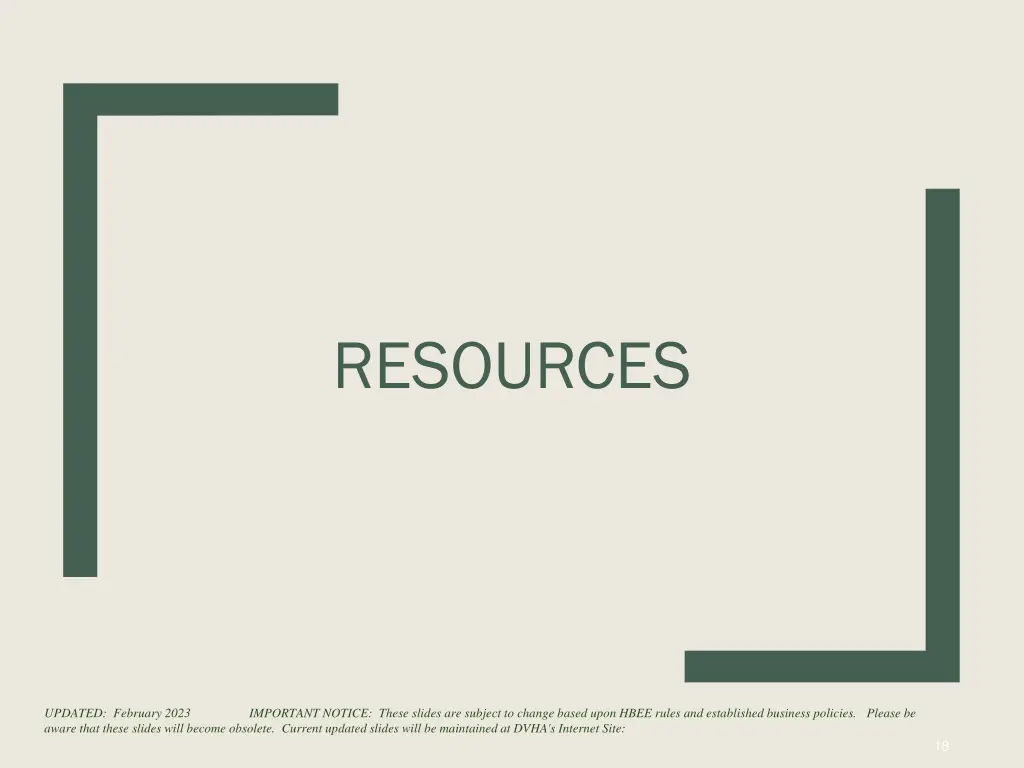 resources