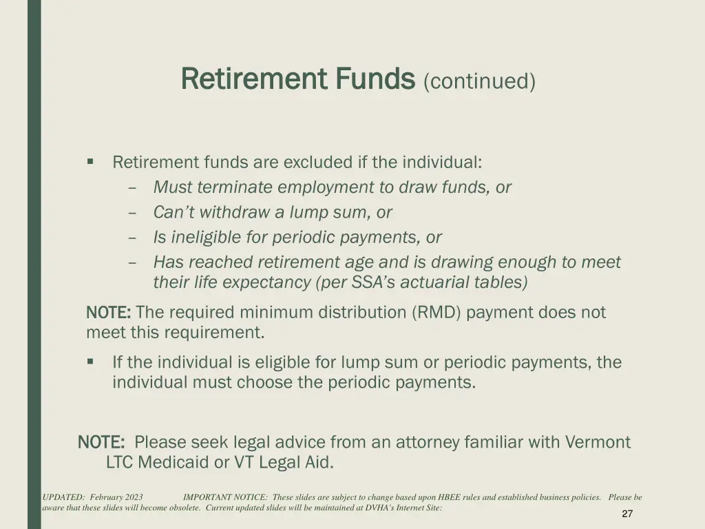 retirement funds retirement funds continued