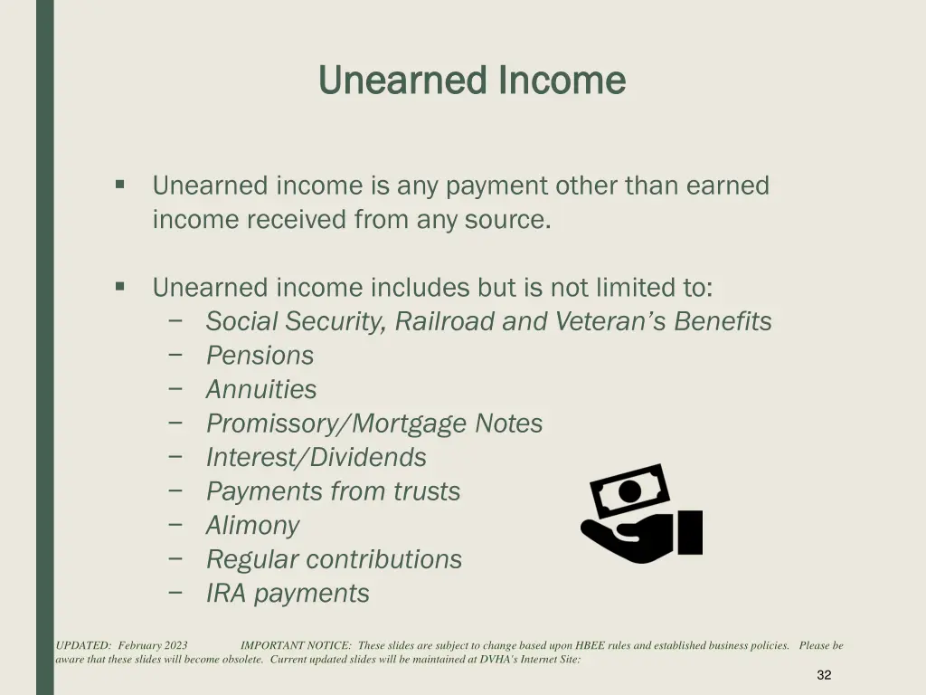 unearned income unearned income