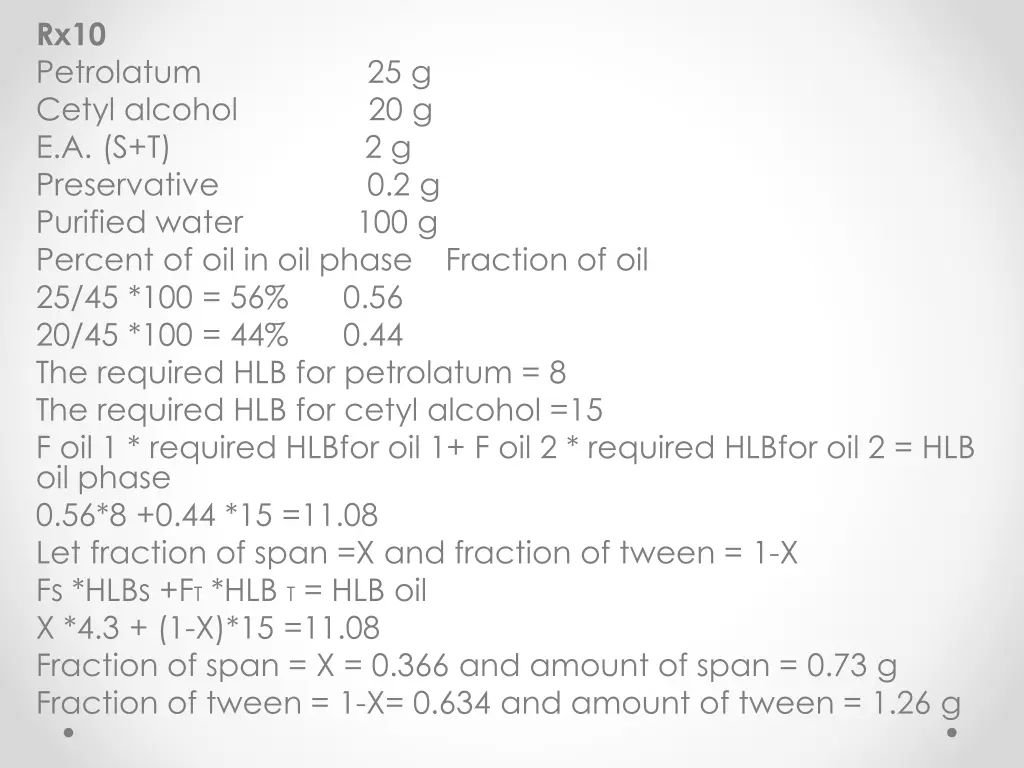 rx10 petrolatum 25 g cetyl alcohol