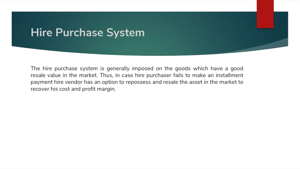 hire purchase system 2