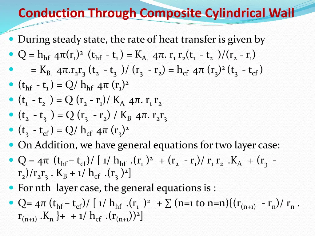 conduction through composite cylindrical wall