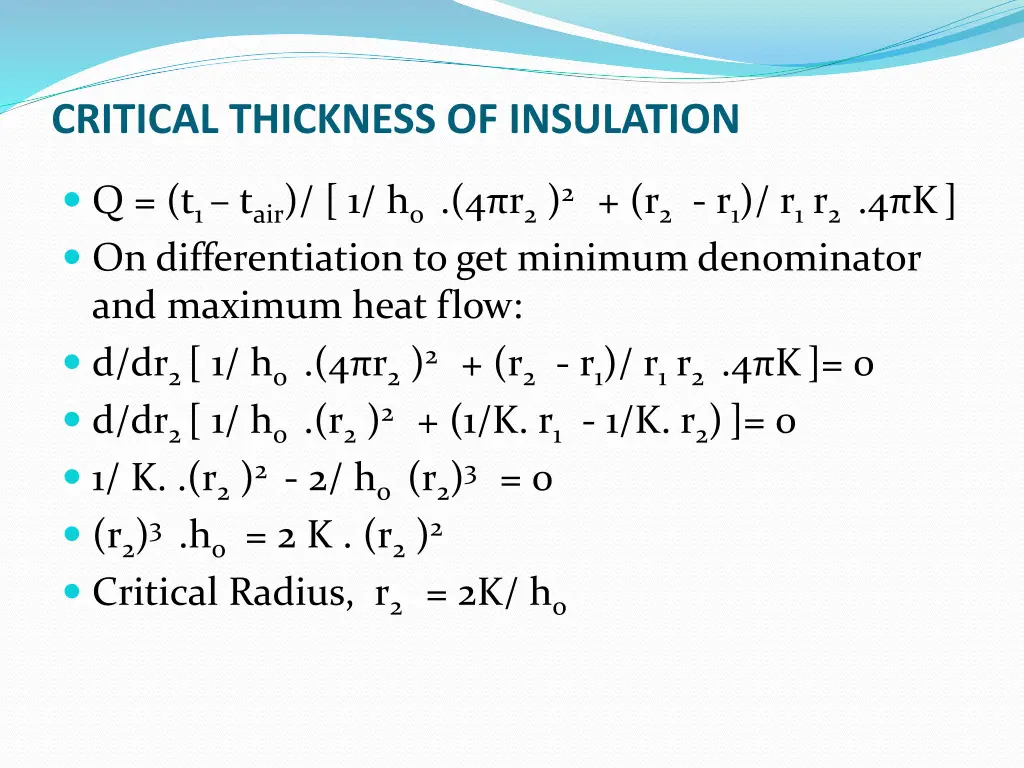 critical thickness of insulation 1