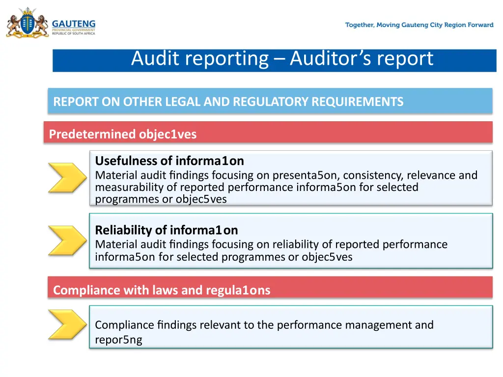 audit reporting auditor s report