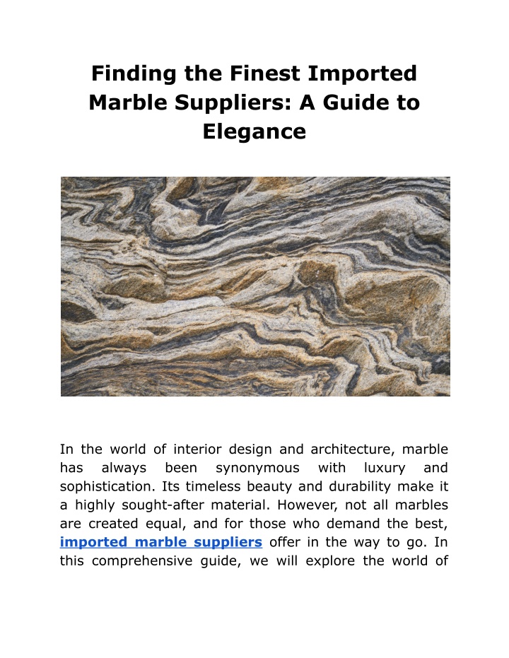 finding the finest imported marble suppliers