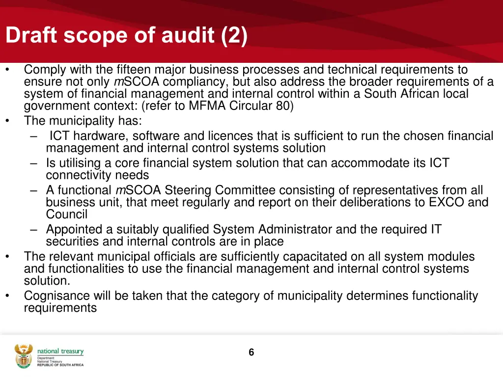 draft scope of audit 2