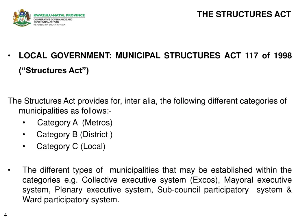 the structures act