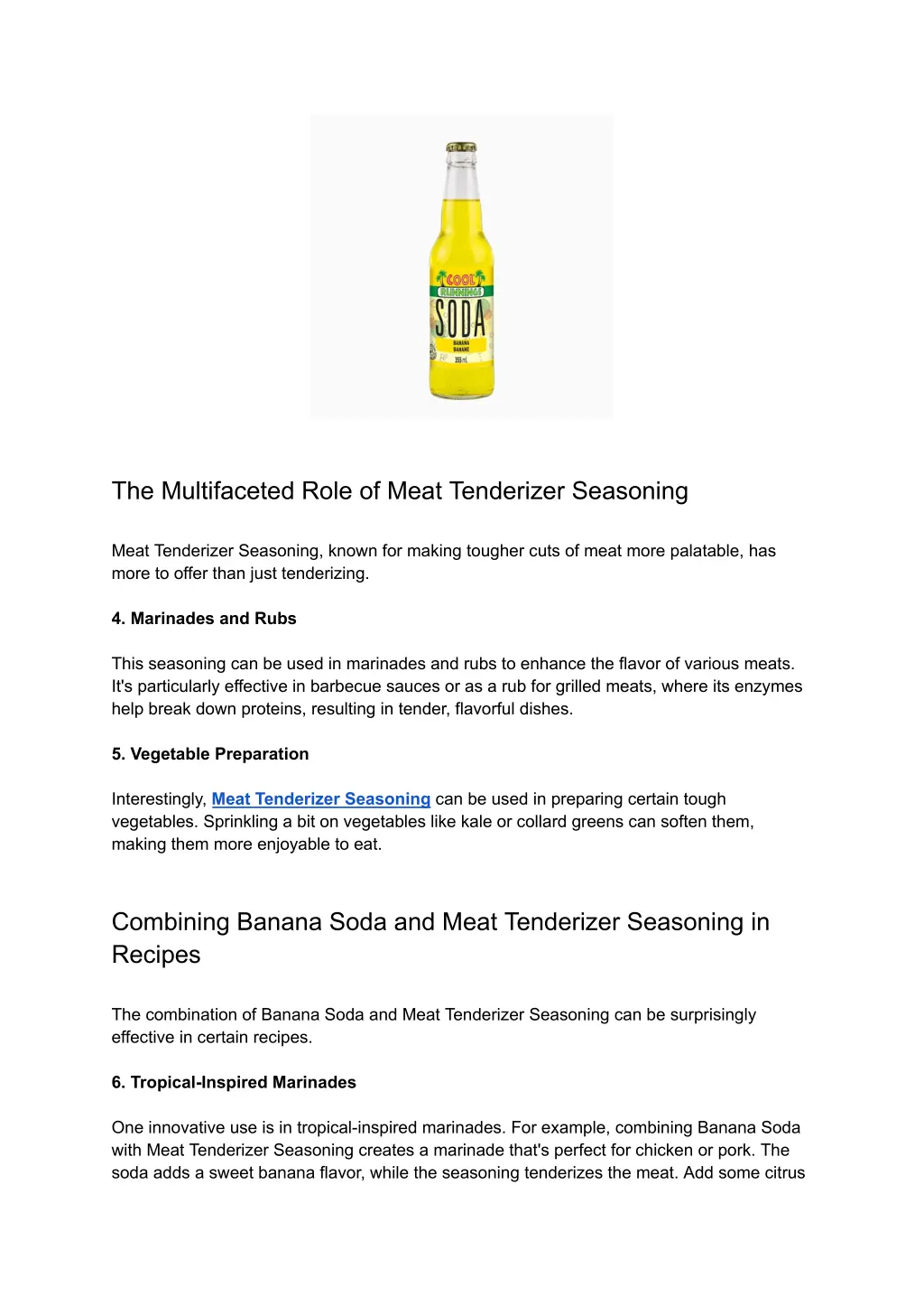 the multifaceted role of meat tenderizer seasoning