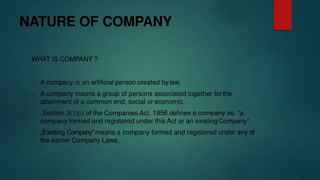 nature of company