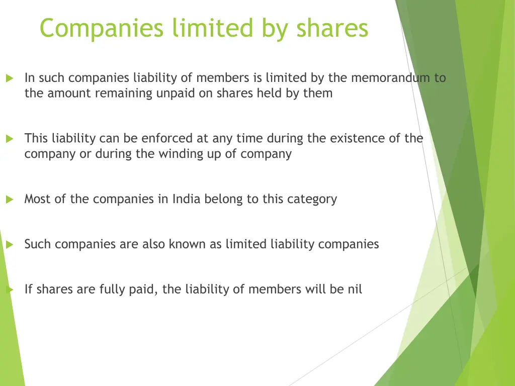 companies limited by shares