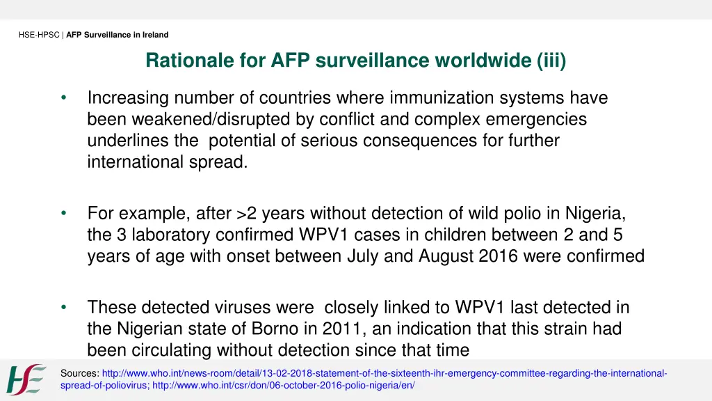 hse hpsc afp surveillance in ireland 3