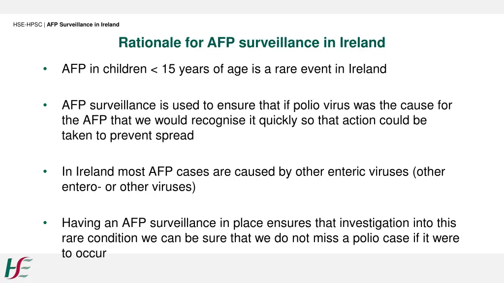 hse hpsc afp surveillance in ireland 7