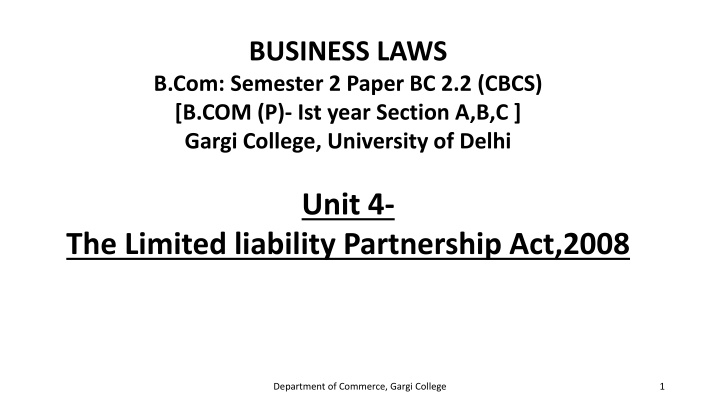 business laws b com semester 2 paper bc 2 2 cbcs