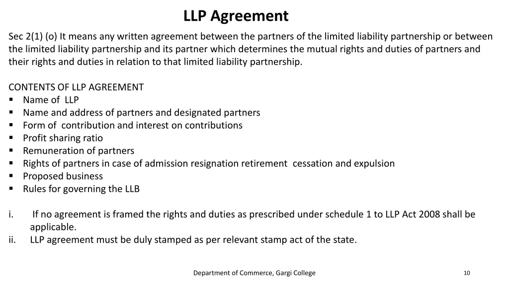 llp agreement