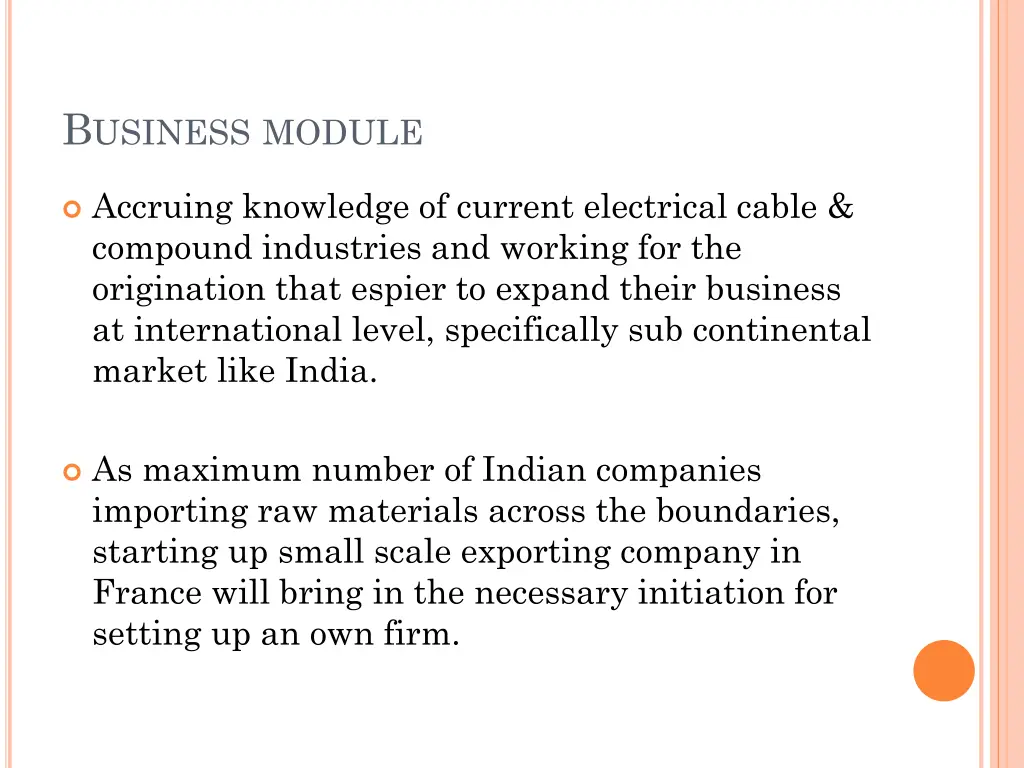 b usiness module