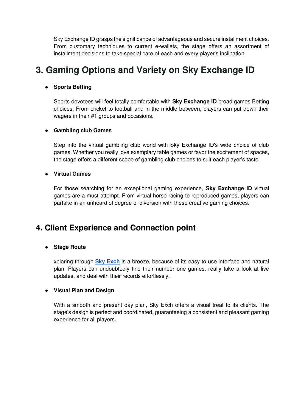 sky exchange id grasps the significance