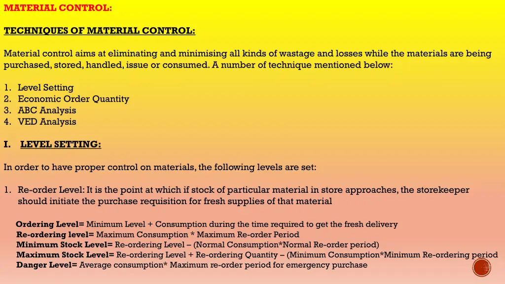 material control 1